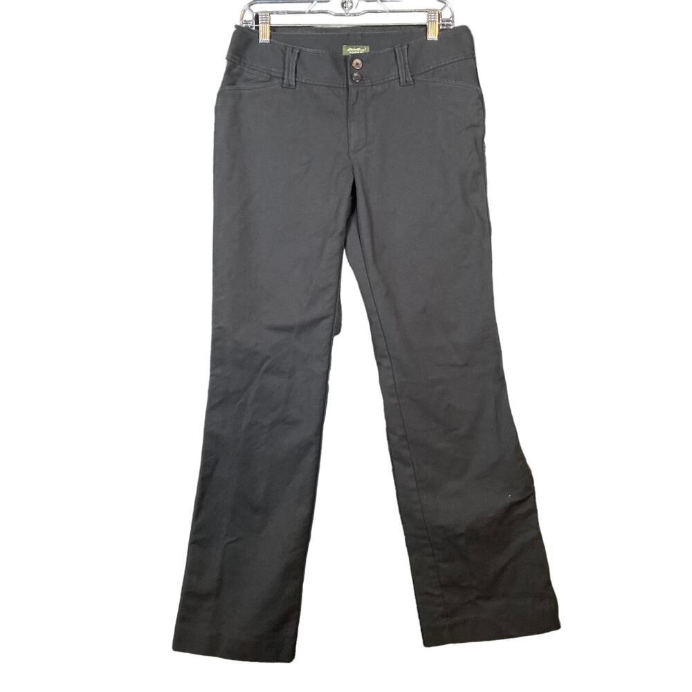 Eddie Bauer Womens Pants Black Vashon Fit Cotton Blend Stretch 8